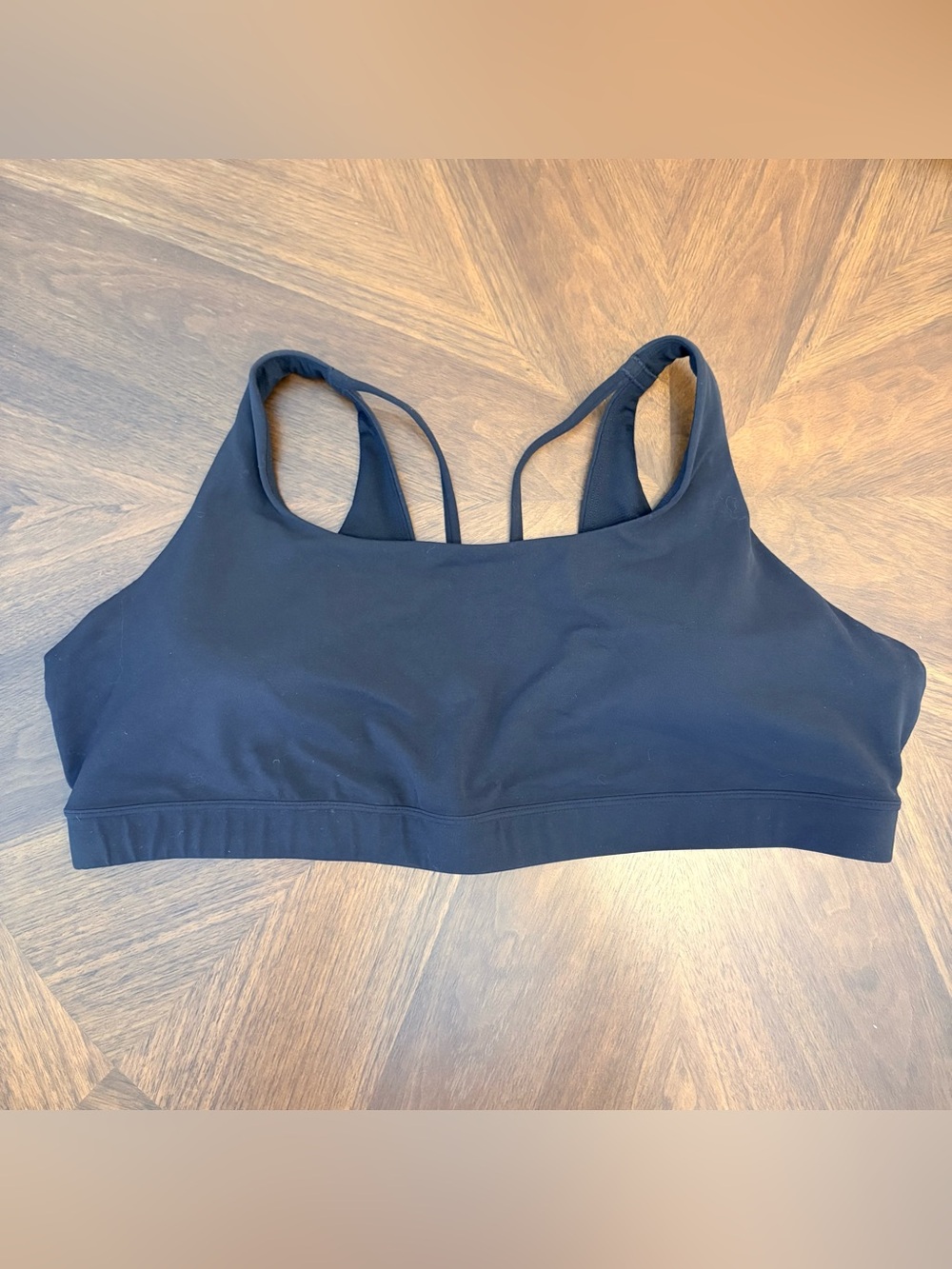 Athleta Black Strappy Medium-Support Sports Bra 3X